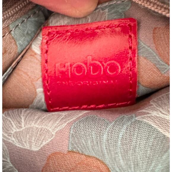 HOBO International Red Leather Evella Crossbody Shoulder Bag Purse - Picture 7 of 7